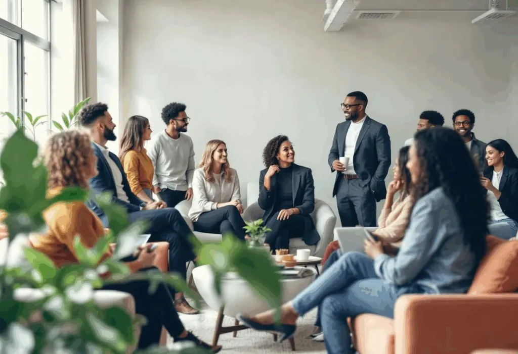 Visuel d’ambiance représentant un temps d’échange professionnel en équipe